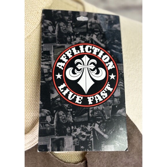 AFFLICTION Womens Shirt SMALL American Custom Bushmaster Long Sleeve Logo Raglan - Picture 14 of 14